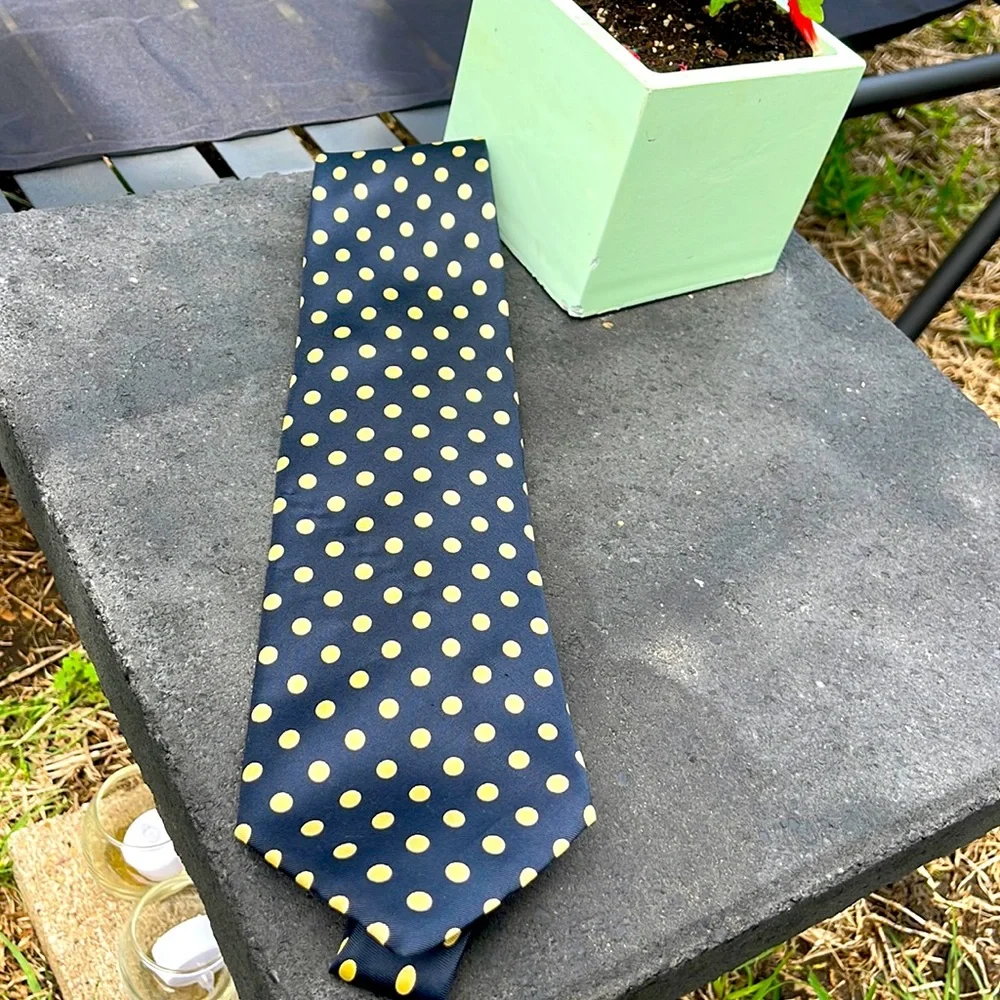 Vintage Vapor Black with Gold dots tie